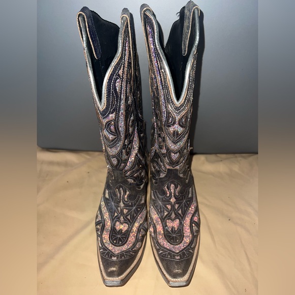 JB Dillion Women’s Sparkly Inlay Western Boots - Picture 3 of 5